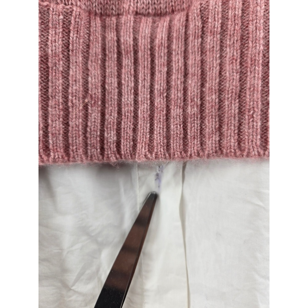 Brochu Walker Pink Wool Cashmere Layered Look Sweater Womens Medium Quiet Luxury - Picture 5 of 14
